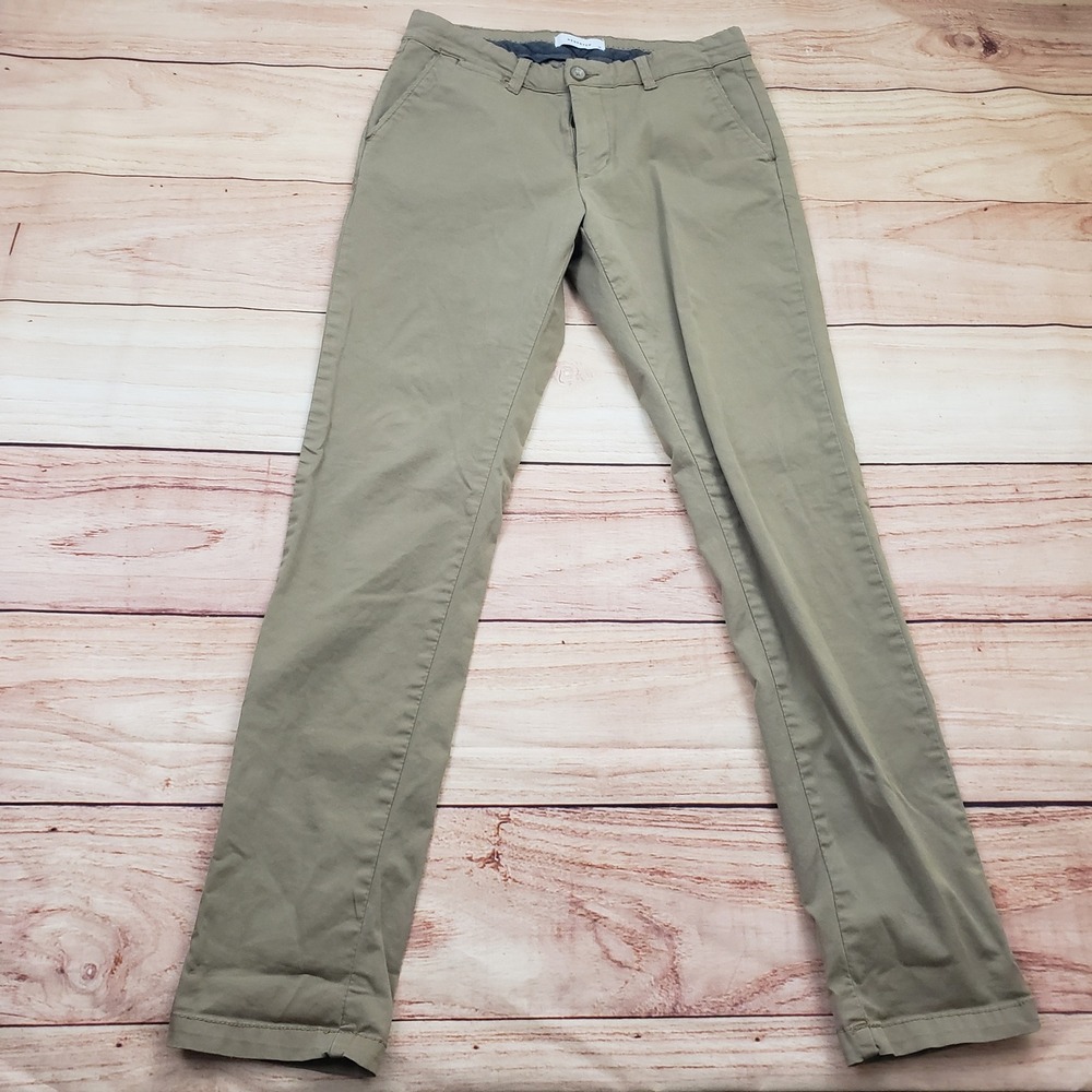RESERVED Chino‎ Pants Mens Size 30 Slim Fit Casual Trousers Khaki